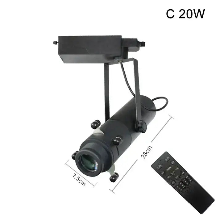 Modern black and white led track light gallery spotlight with black 20w adjustable led track light and remote control