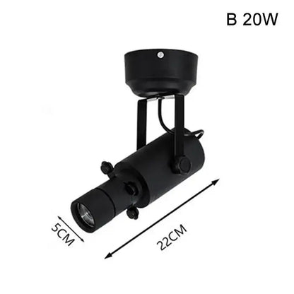 Modern black and white led track light with black matte finish and adjustable 20w led track spotlight fixture
