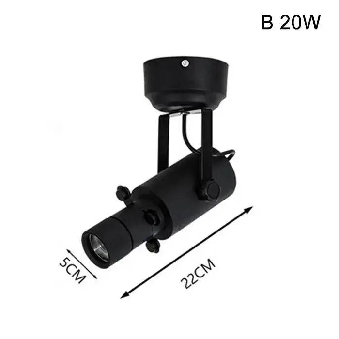 Modern black and white led track light with black matte finish and adjustable 20w led track spotlight fixture