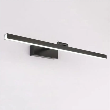 Modern black rectangular led vanity light sconce with sleek minimalist design for bedroom mirror light sconce