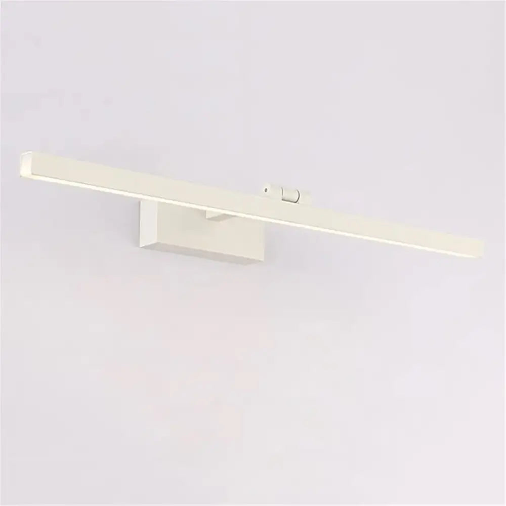 Modern off-white rectangular led vanity light sconce with sleek minimalist design for bedroom mirror lighting
