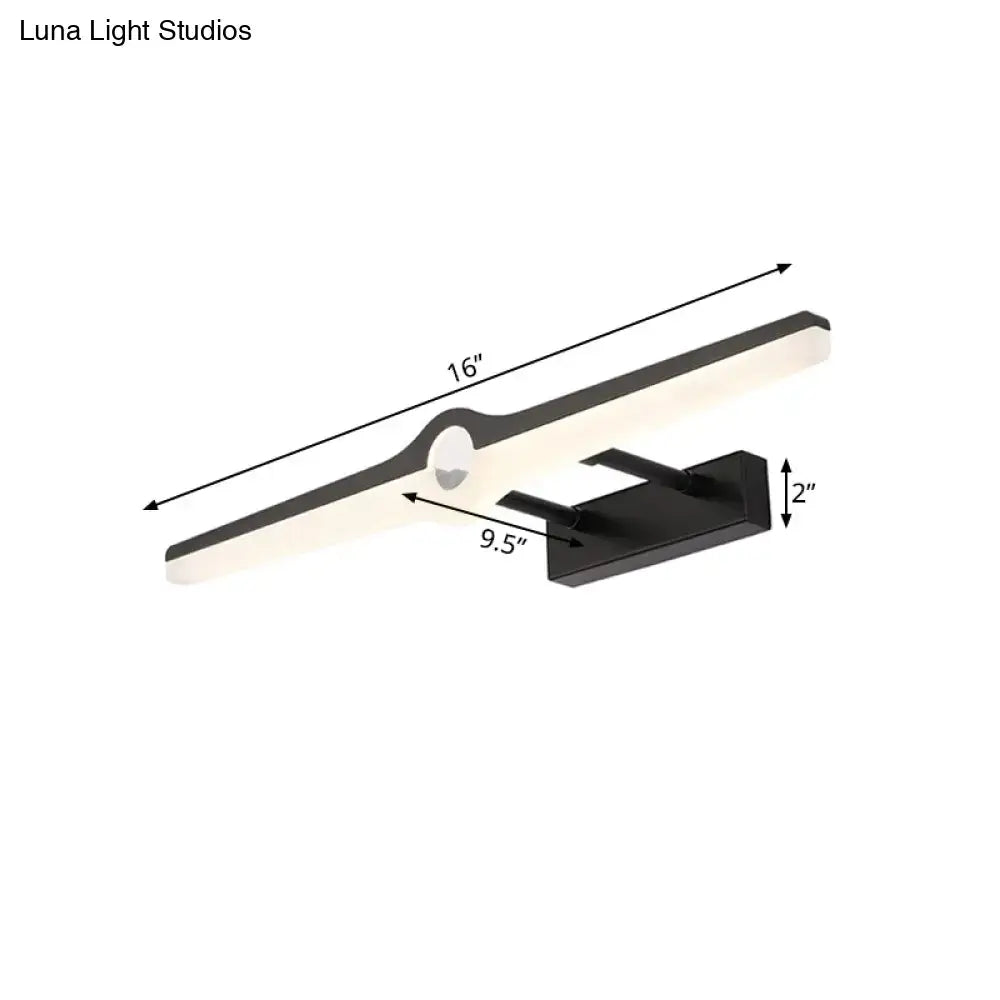 Modern black and white led wall sconce with a sleek minimalist design for living room lighting