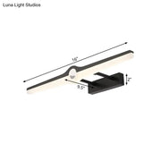 Modern black and white led wall sconce with a sleek minimalist design for living room lighting
