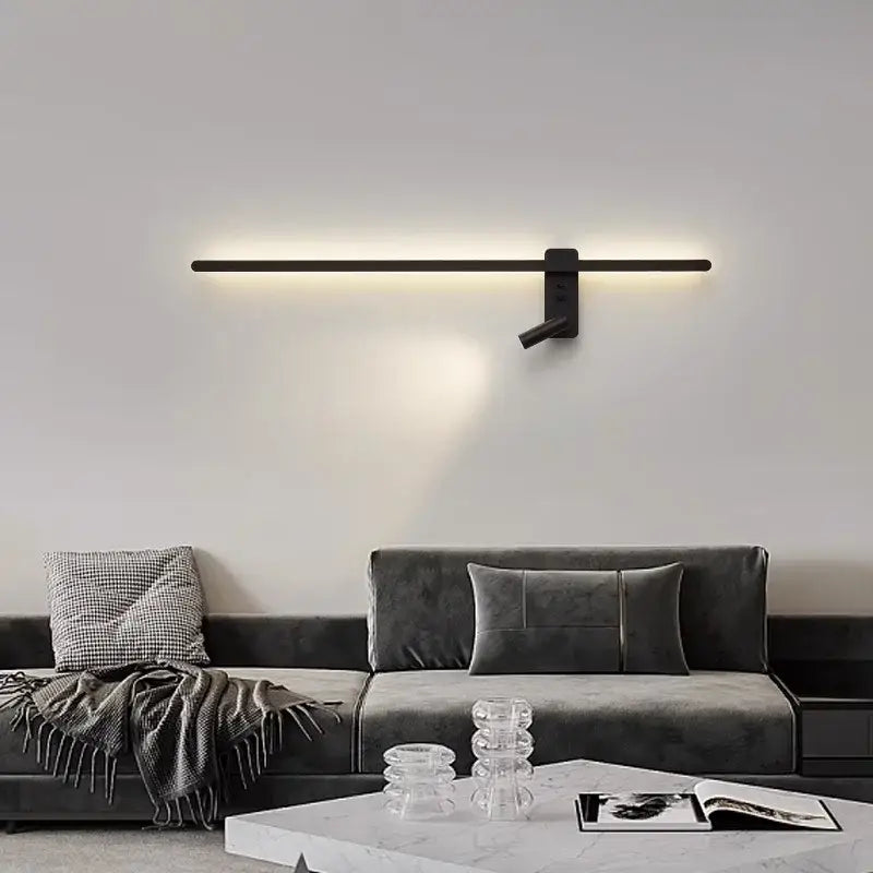 Modern black and white led wall spot light with adjustable arm and sleek horizontal bar for bedroom decorbites led wall use