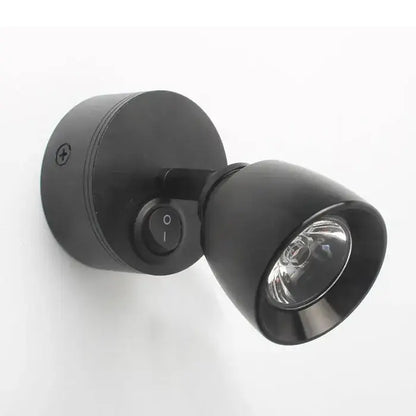 Modern black wall lamp with matte finish and adjustable head for led wash reading by decorbites in bedrooms