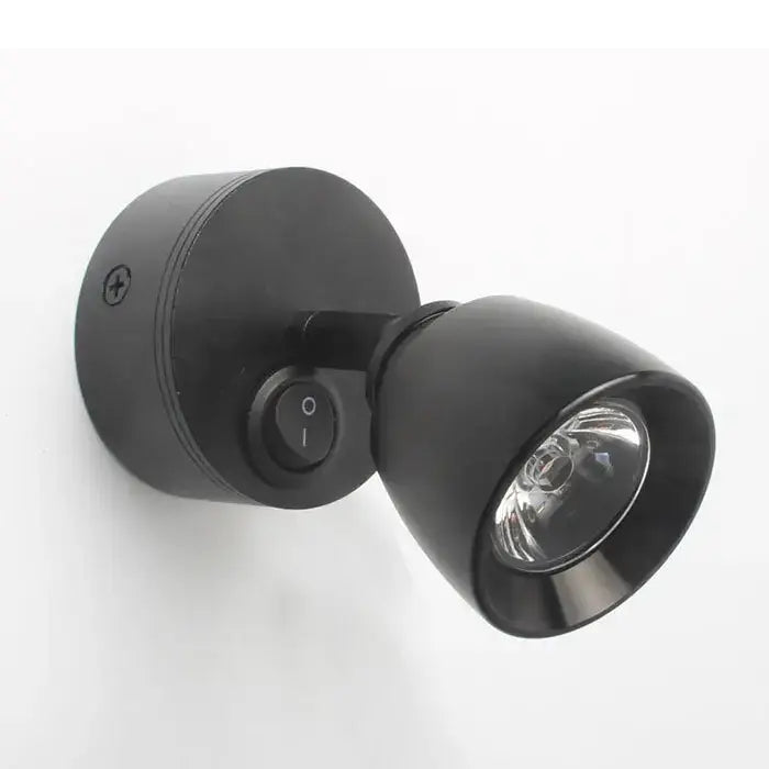 Modern black wall lamp with matte finish and adjustable head for led wash reading by decorbites in bedrooms