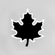 Black maple leaf sticker with a crisp white outline for modern black and white maple leaf sconce light bedroom decor
