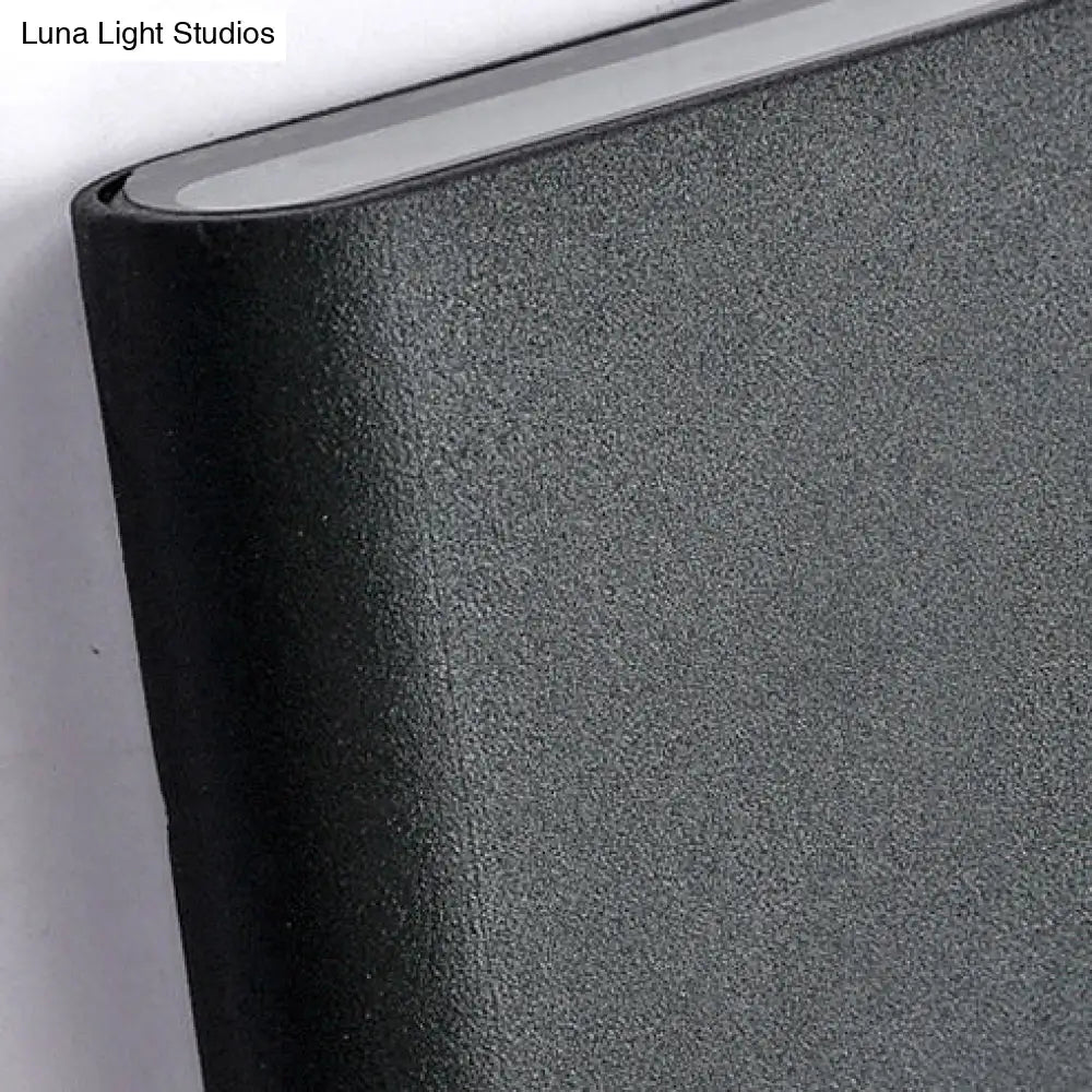 DecorBites™ DecorBites™ Modern Black/White Rectangular LED Wall Sconce for Hallway, Warm/White Light, Aluminum Construction, 4.5"/7" Width