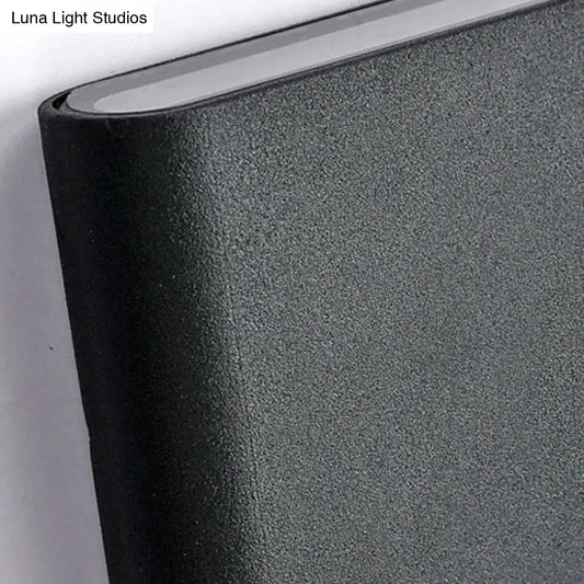 DecorBites™ DecorBites™ Modern Black/White Rectangular LED Wall Sconce for Hallway, Warm/White Light, Aluminum Construction, 4.5"/7" Width