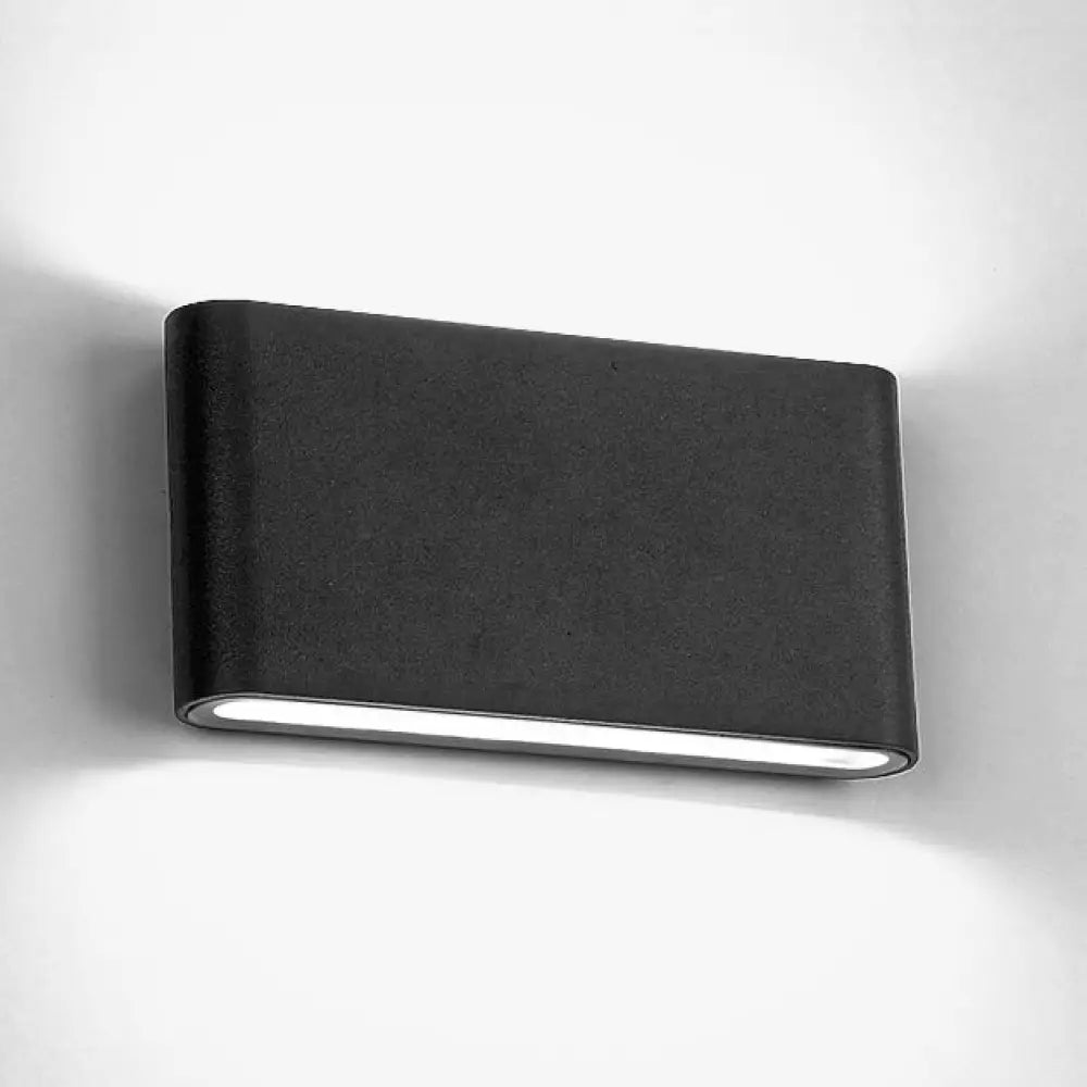 DecorBites™ DecorBites™ Modern Black/White Rectangular LED Wall Sconce for Hallway, Warm/White Light, Aluminum Construction, 4.5"/7" Width