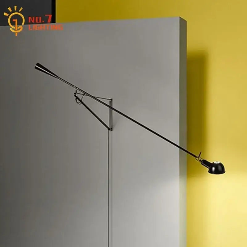Modern black swing arm wall lamp with sleek metal arms and adjustable led design for living room decorbites wall lamp
