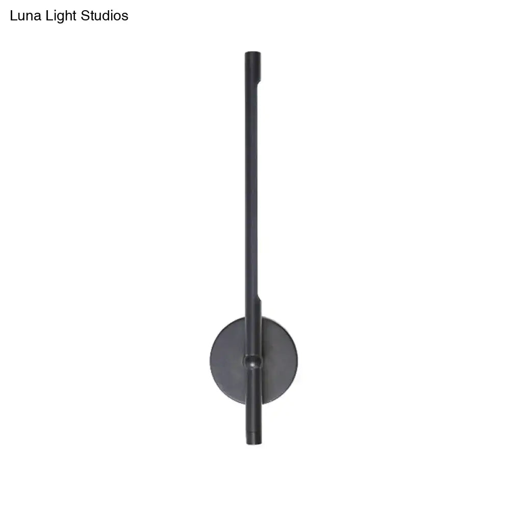 Modern black and white tubular led sconce with black matte finish direct wired wall light with maximum bulb wattage