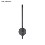 Modern black and white tubular led sconce with black matte finish direct wired wall light with maximum bulb wattage