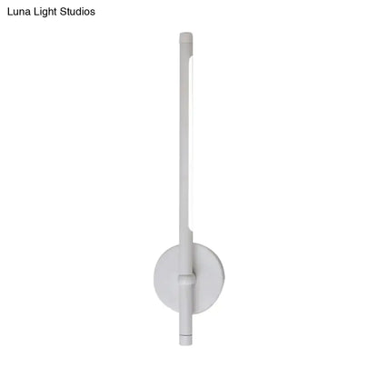 Modern black and white tubular led sconce with direct wired mounting, minimalist design, and maximum bulb wattage compatibility