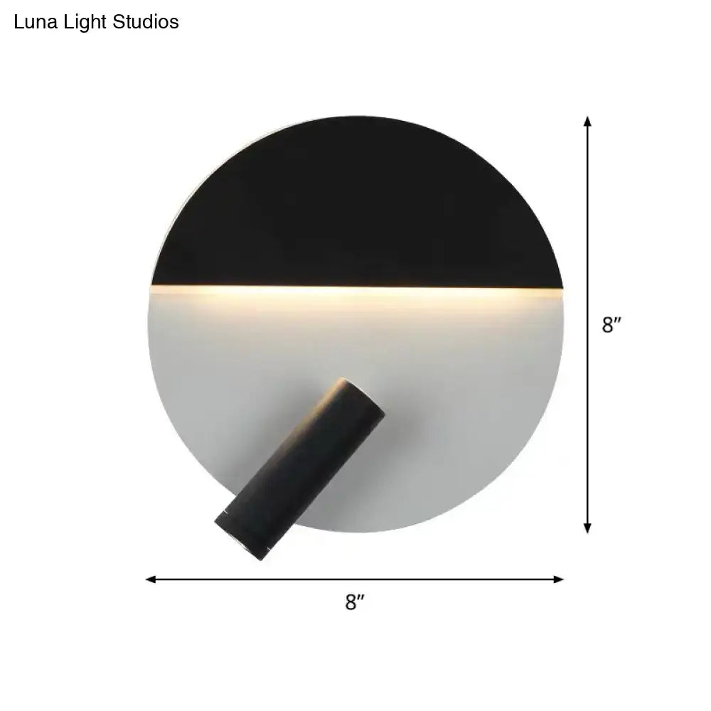 Modern black and white wall sconce with adjustable spotlight featuring a sleek design for stunning wall light in bedroom