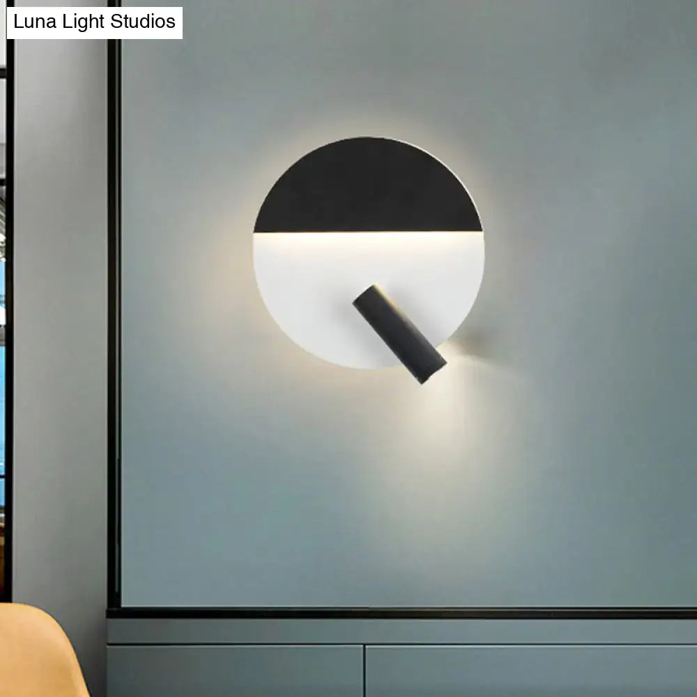 Modern black and white wall sconce with adjustable spotlight and sleek minimalist design for bedroom stunning wall light