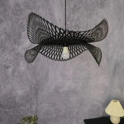 Modern black woven metal pendant light with butterfly design ideal for pendant lights and decorbites bamboo pendant decor