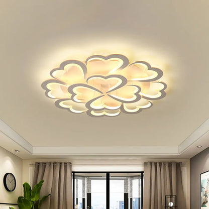 DecorBites™ DecorBites™ Modern Blooming Flower Ceiling Lamp with LED Lights in Warm/White Light - Semi Flush Mount