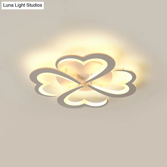 DecorBites™ DecorBites™ Modern Blooming Flower Ceiling Lamp with LED Lights in Warm/White Light - Semi Flush Mount