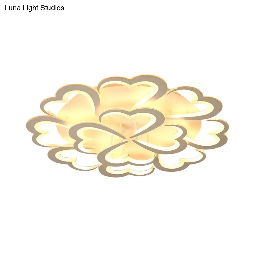 DecorBites™ DecorBites™ Modern Blooming Flower Ceiling Lamp with LED Lights in Warm/White Light - Semi Flush Mount