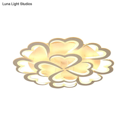 DecorBites™ DecorBites™ Modern Blooming Flower Ceiling Lamp with LED Lights in Warm/White Light - Semi Flush Mount