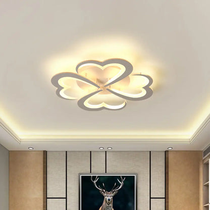 DecorBites™ DecorBites™ Modern Blooming Flower Ceiling Lamp with LED Lights in Warm/White Light - Semi Flush Mount