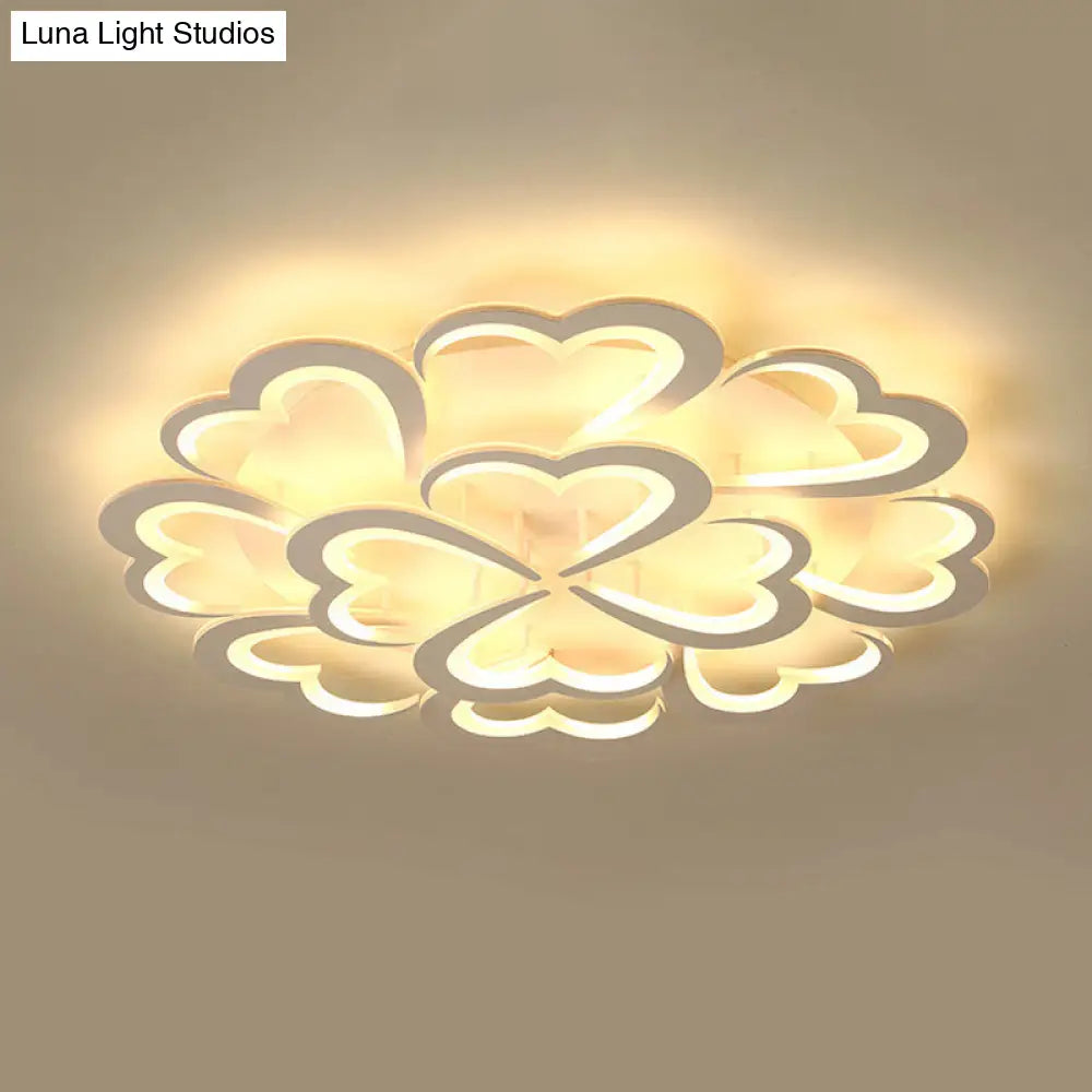DecorBites™ DecorBites™ Modern Blooming Flower Ceiling Lamp with LED Lights in Warm/White Light - Semi Flush Mount