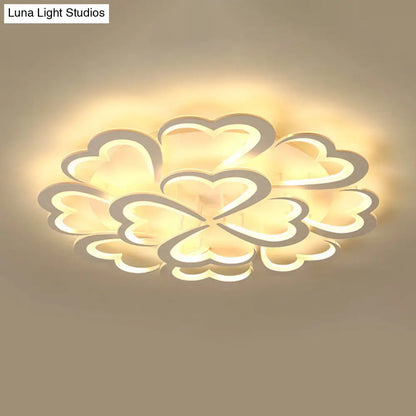 DecorBites™ DecorBites™ Modern Blooming Flower Ceiling Lamp with LED Lights in Warm/White Light - Semi Flush Mount