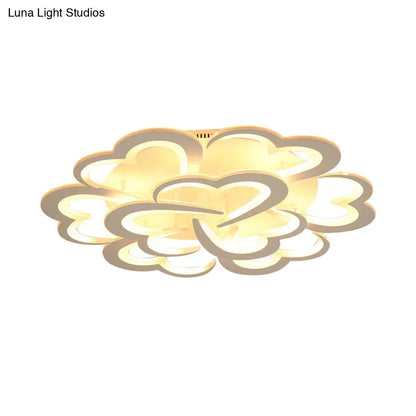 DecorBites™ DecorBites™ Modern Blooming Flower Ceiling Lamp with LED Lights in Warm/White Light - Semi Flush Mount