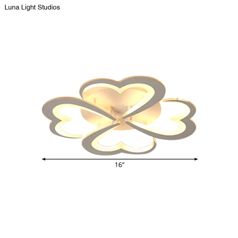 DecorBites™ DecorBites™ Modern Blooming Flower Ceiling Lamp with LED Lights in Warm/White Light - Semi Flush Mount