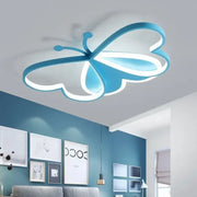 Modern blue butterfly ceiling light with illuminated wings and sleek design for bedroom decorbites butterfly ceiling light