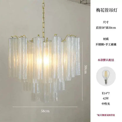 Translucent hand-blown decorbites colorized glass led chandelier with golden frame for modern living room decor