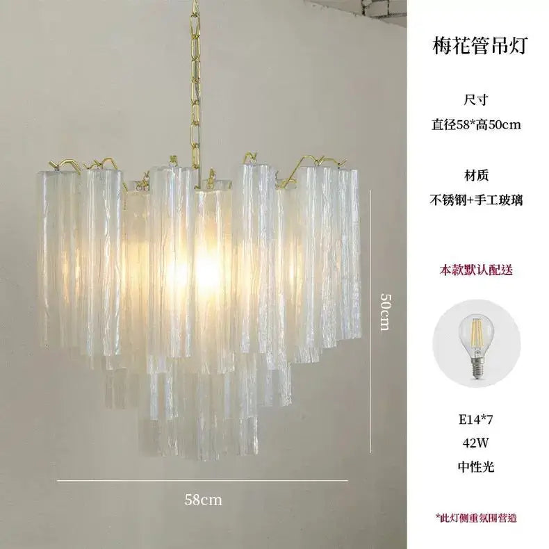 Translucent hand-blown decorbites colorized glass led chandelier with golden frame for modern living room decor