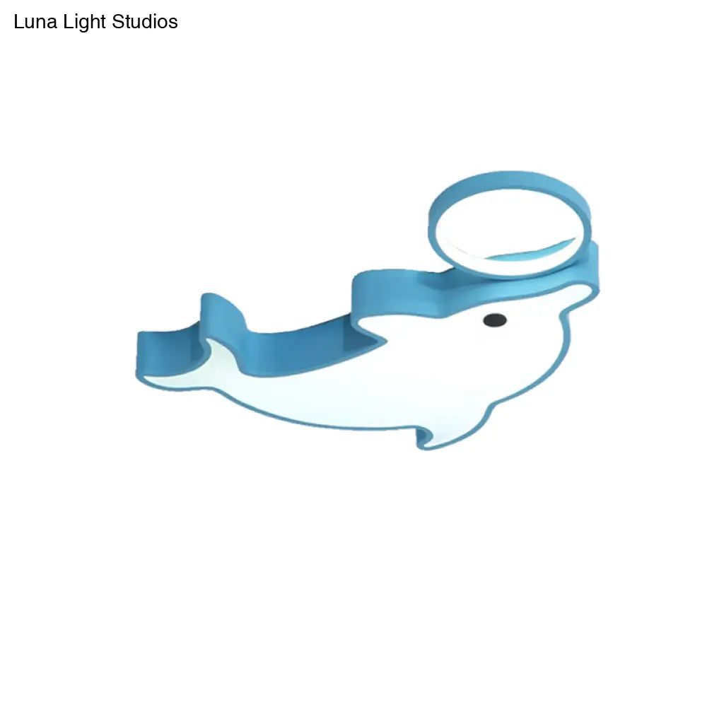 DecorBites™ DecorBites™ Modern Blue Flush Mount Ceiling Lamp for Baby Bedroom