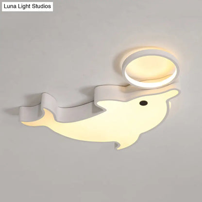 DecorBites™ DecorBites™ Modern Blue Flush Mount Ceiling Lamp for Baby Bedroom