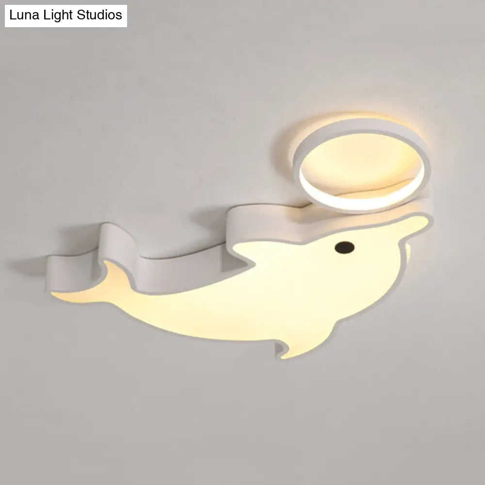 DecorBites™ DecorBites™ Modern Blue Flush Mount Ceiling Lamp for Baby Bedroom