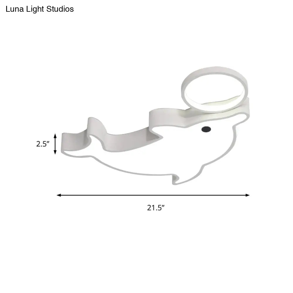 DecorBites™ DecorBites™ Modern Blue Flush Mount Ceiling Lamp for Baby Bedroom