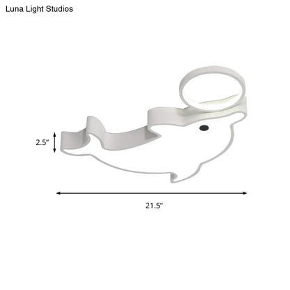 DecorBites™ DecorBites™ Modern Blue Flush Mount Ceiling Lamp for Baby Bedroom