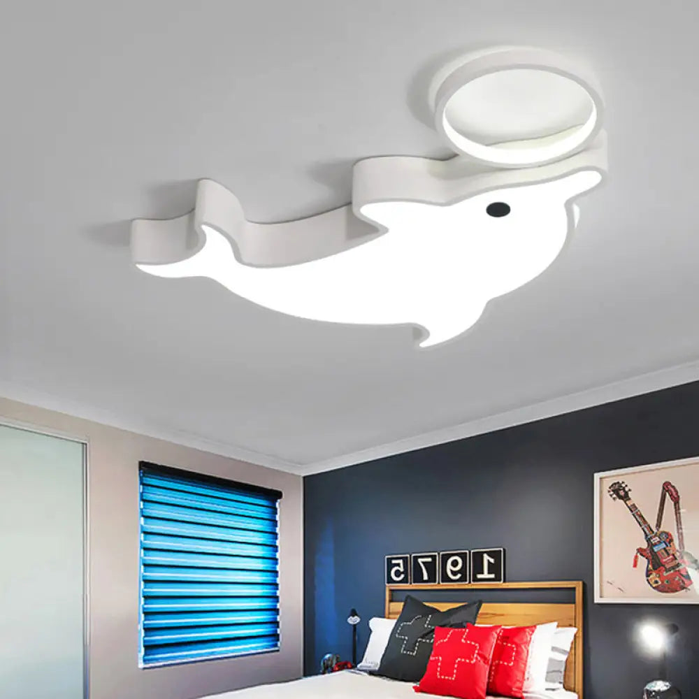 DecorBites™ DecorBites™ Modern Blue Flush Mount Ceiling Lamp for Baby Bedroom