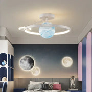 Modern blue star led pendant light with white circular fixture and translucent blue globe for bedroom decorbites blue star