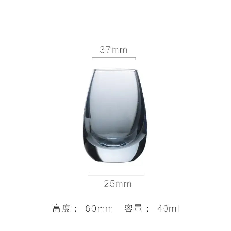 Clear glass wine pot tumbler with sleek modern design and rounded base for wine pot ice and pot ice jug use