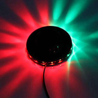 Modern black ufo karaoke bar wall light emitting vibrant red and green led beams for bedroom use