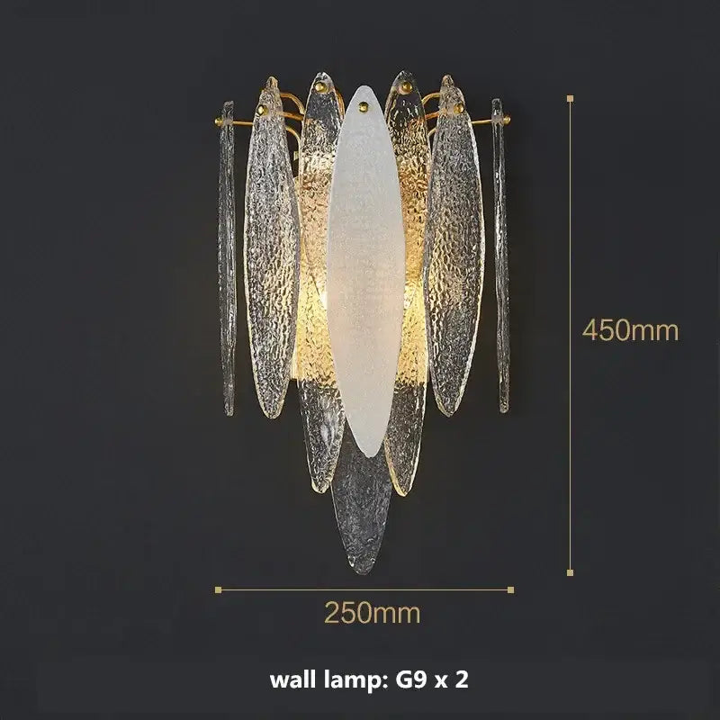 Elegant pendant lights with frosted white glass and textured silver shards on decorbites gold metal chain