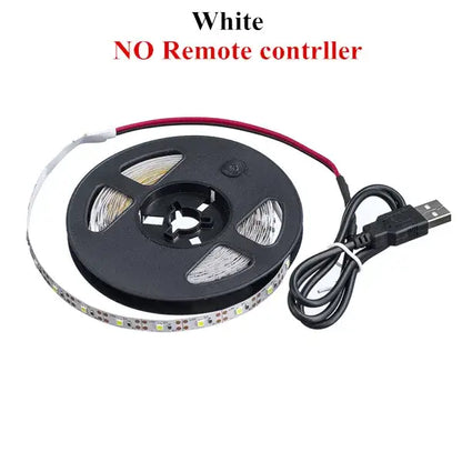 White led strip light on black spool with usb cable for decorbites bluetooth rgb strip light bedroom app control