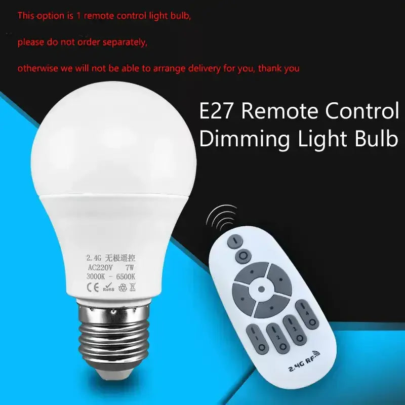 White e27 remote control dimming light bulb with silver base and white remote for modern blush pink decorbites conch pendant light