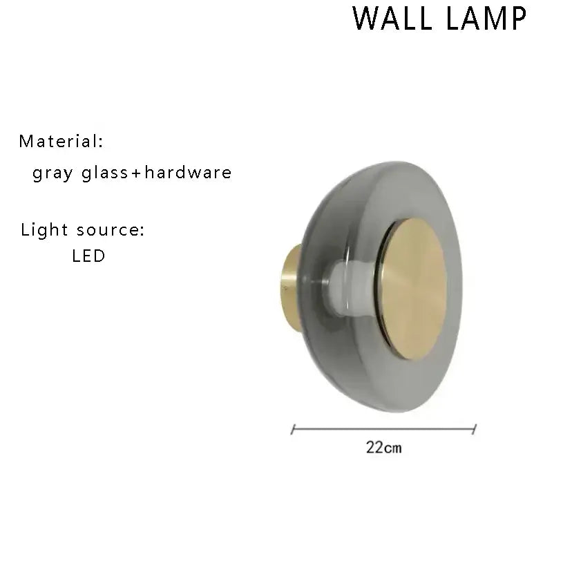 Modern gray glass led floor lamp with brass accent provides elegant living room lighting with energy-efficient LED source