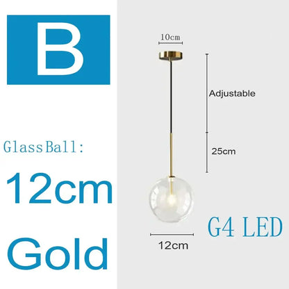 Modern brass and clear glass pendant light with gold finish spherical shade and g4 led bulb for dining room decorbites clear glass chandelier