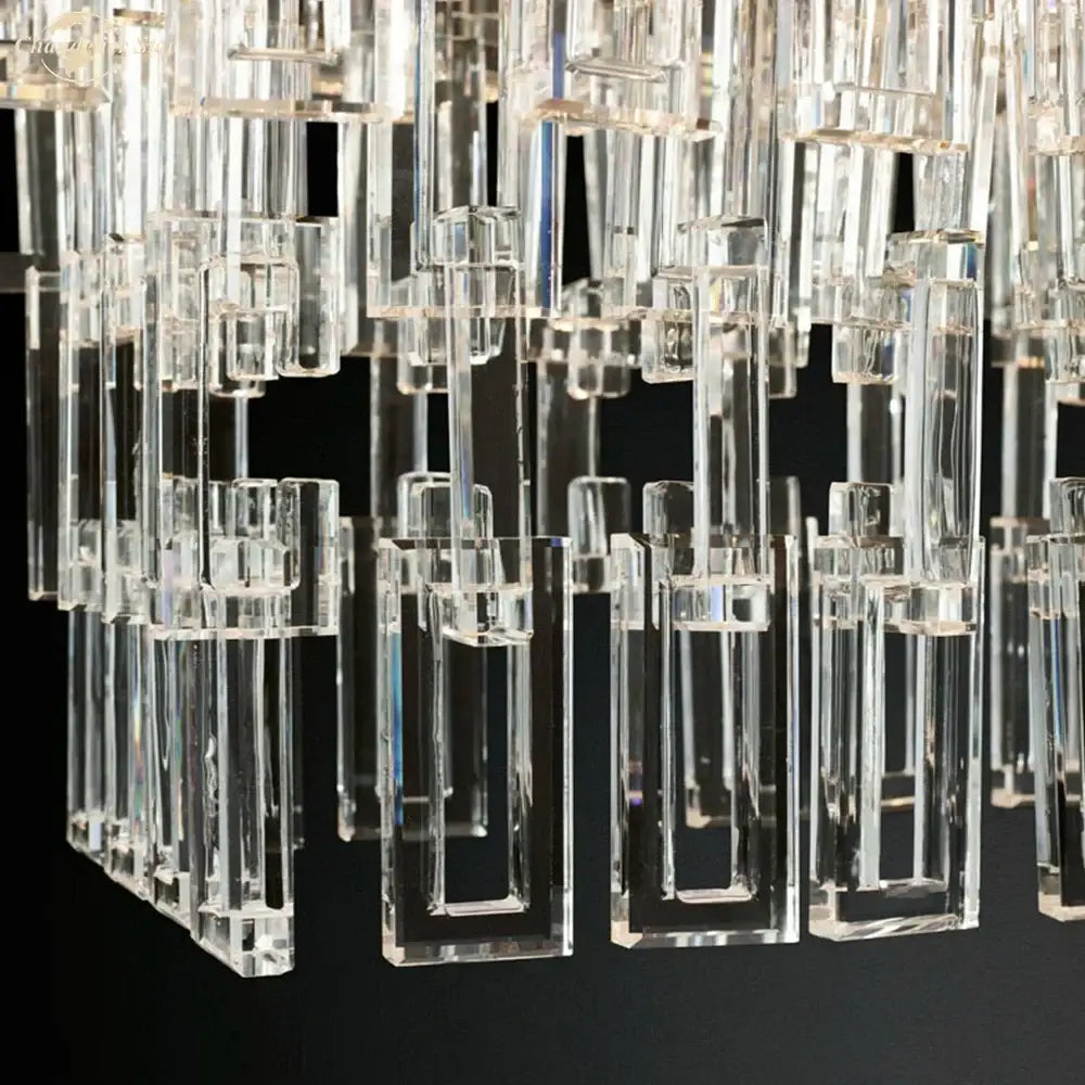 Modern brass and crystal wall sconce with clear acrylic geometric prisms for decorbites crystal wall decor in living room