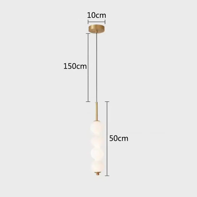 Modern brass and white pearl led pendant lights with frosted glass spheres for kitchen decorbites led white lighting