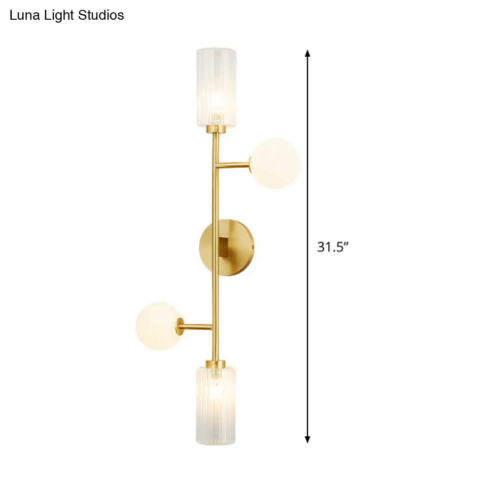 DecorBites™ DecorBites™ Modern Brass Armed Sconce - 4 Head Metal Wall Light for Dining Room